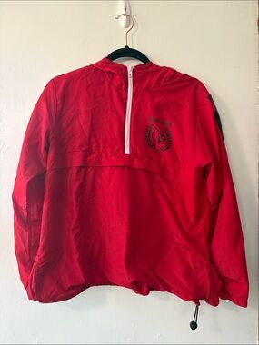 PINK Victoria's Secret Red Louisville Hooded Pullover